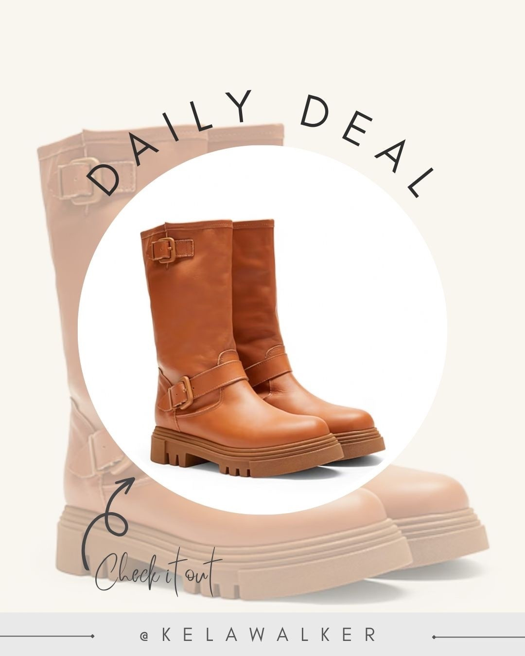 Why are these leather boots under $50?
I had to double-check the price because the finish, shape, and chunky lug sole read way more expensive. The buckle detail gives them edge, the platform grounds winter looks, and they’re practical enough for cold days without feeling clunky. Proof that affordable doesn’t have to look cheap.

Style tip
Let a chunky boot anchor softer knits or slimmer pants for balance.

Shop the exact pieces or similar ones below.