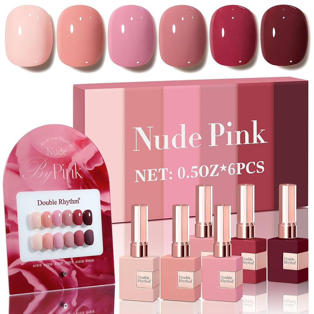 Double Rhythm 6 Pcs 15 ML Gel Polish Set Same Color Same Bottle Soak Off Gel Polish Kit Nail Art ... | Amazon (US)