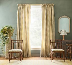 Heather Printed Pleated Curtain | GreenRow