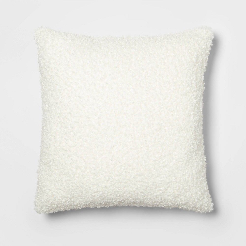 Euro Boucle Decorative Throw Pillow Cream - Threshold | Target