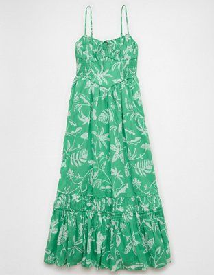 AE Corset Tiered Midi Dress | American Eagle Outfitters (US & CA)