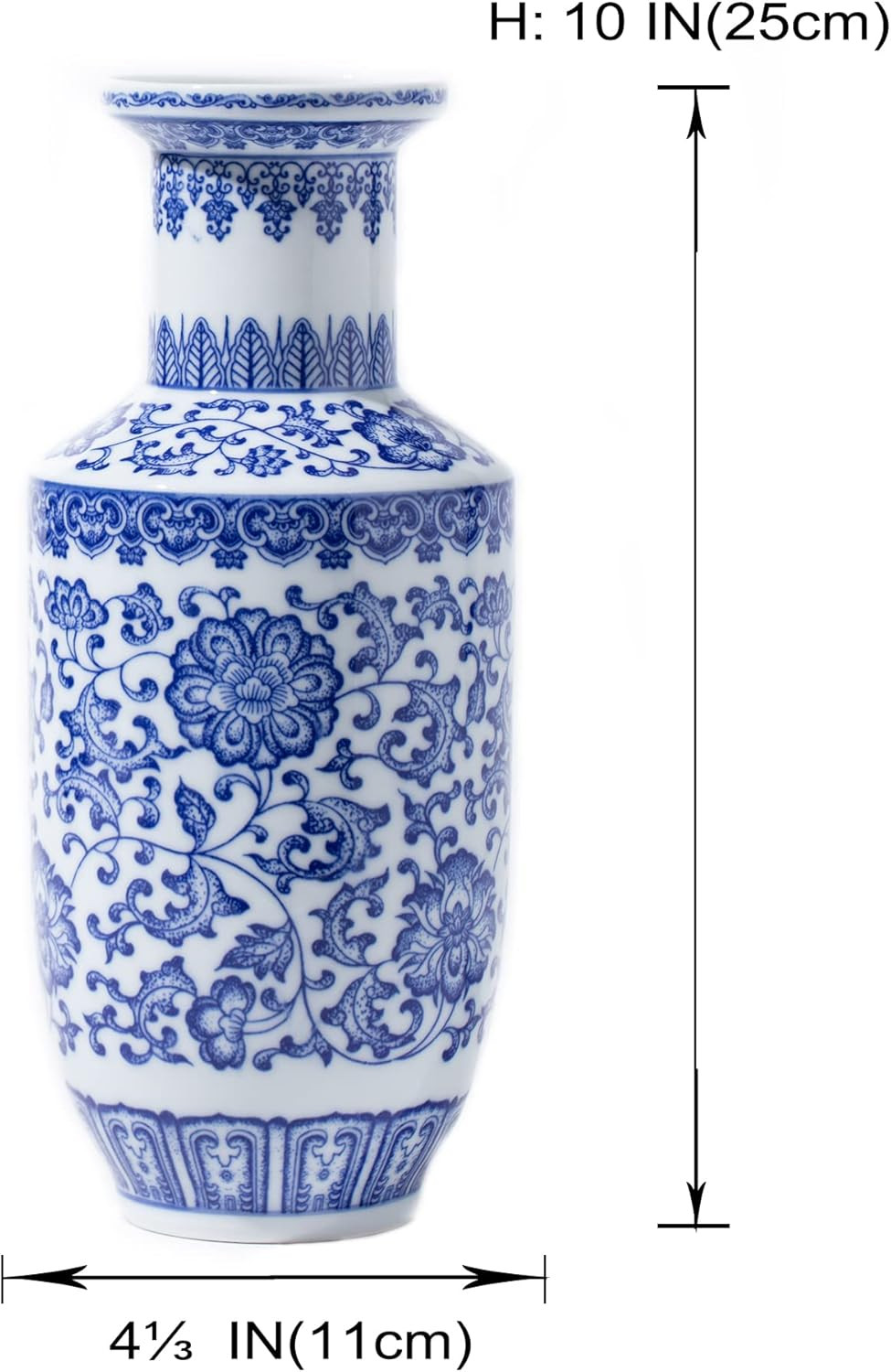 GaLouRo Blue and White Vase, Blue Vase, Chinoiserie Vase, Ginger Jar Vase for Home Decor, Porcela... | Amazon (US)