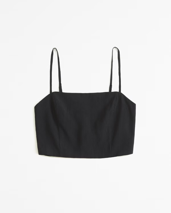 Women's Crinkle Textured Squareneck Set Top | Women's Tops | Abercrombie.com | Abercrombie & Fitch (US)