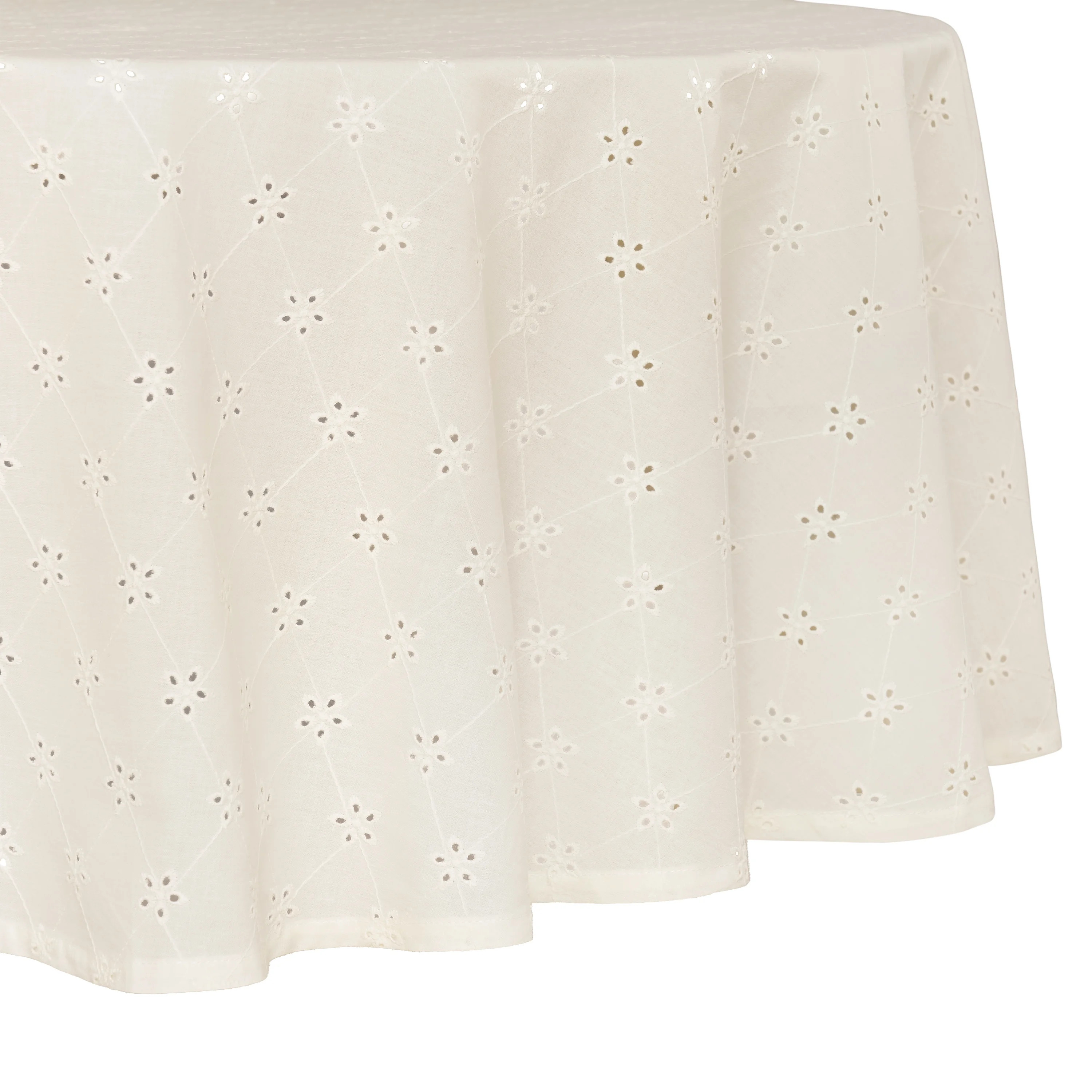 Pioneer Woman Eyelet Table Cloth, 70R' - Walmart.com | Walmart (US)