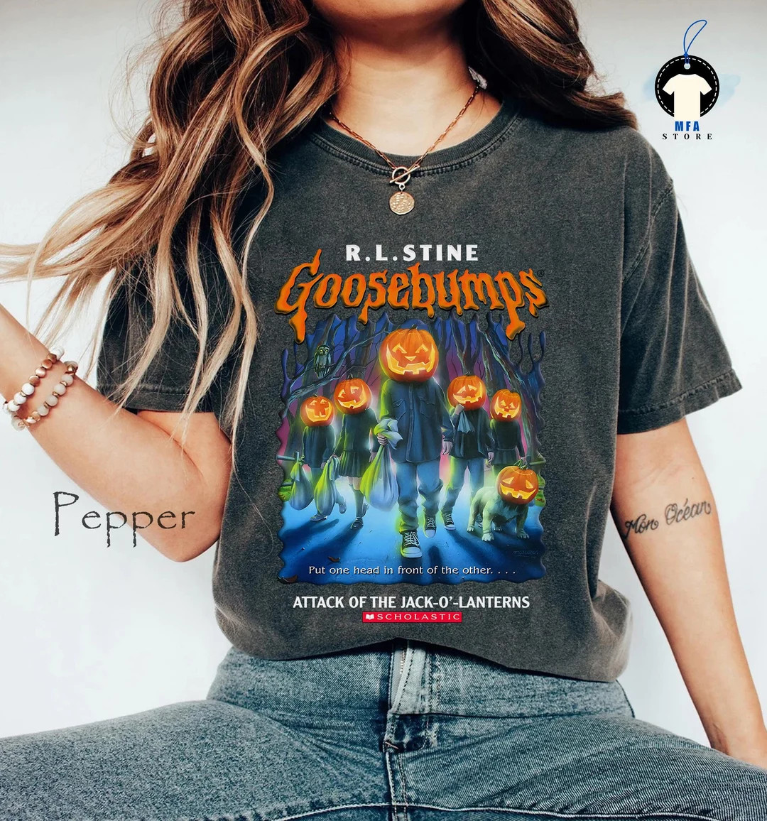 Vintage Goosebumps Comfort Colors Shirt, One Day At Horror Land Classic R.L.S Sweatshirt, Goosebu... | Etsy (US)