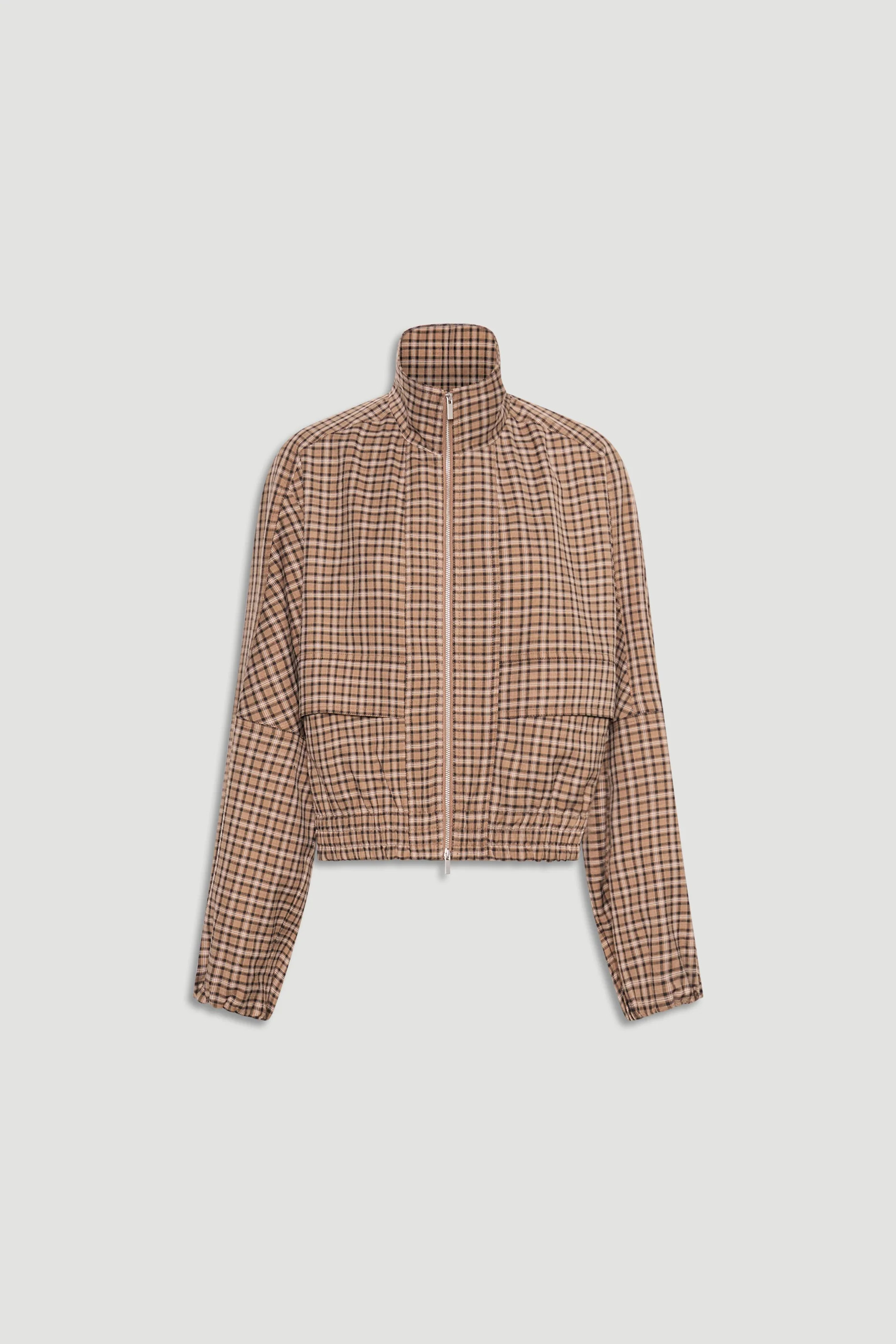 Violet Zip Check Jacket - Mini Check | DECJUBA