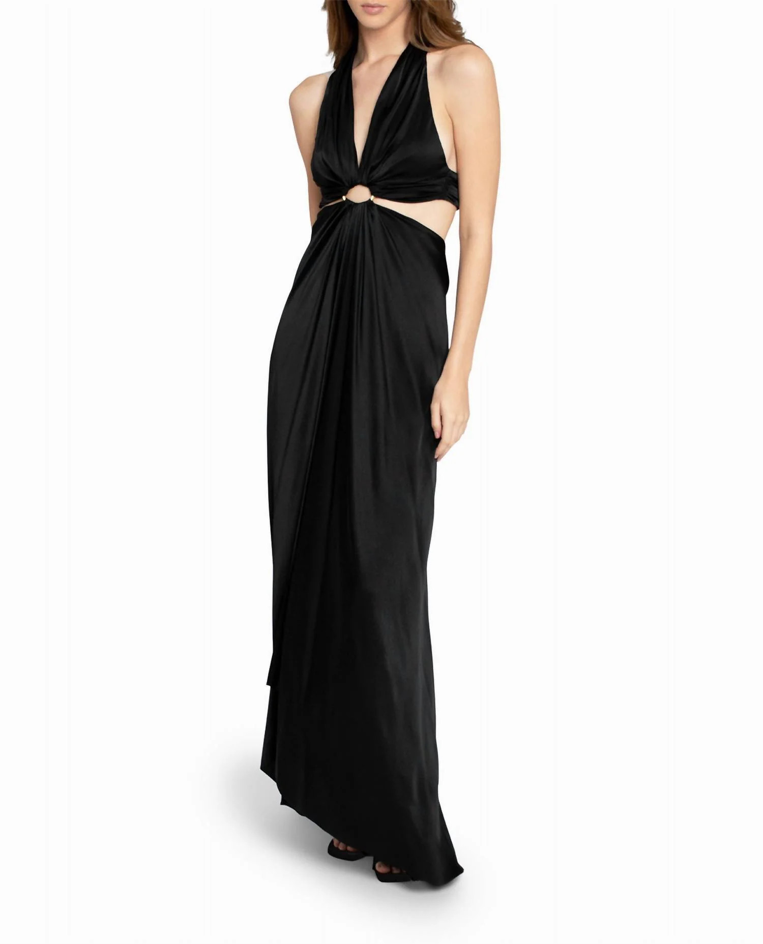 Cut Out Gown Dress In Black | Shop Simon