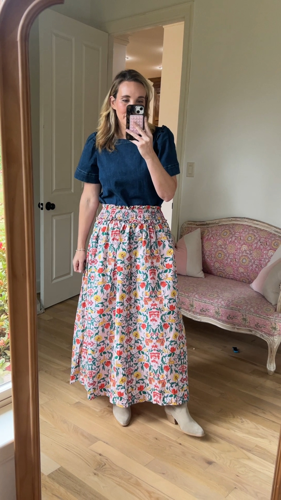 Am I going to Round Top? No. A tumbling class. This skirt is actually a dress that I got and sale and I am repurposing. Western chic outfit for the win! 

#LTKMidsize #LTKFindsUnder100 #LTKSaleAlert