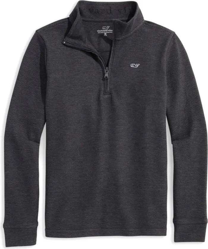 Kids' Saltwater Stripe Quarter Zip Sweatshirt | Nordstrom