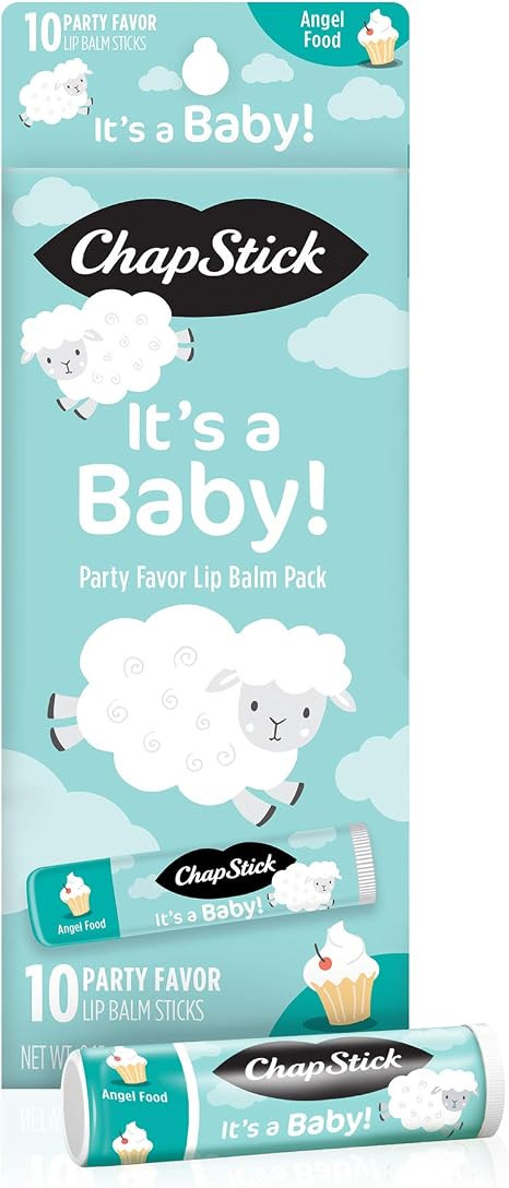 Chapstick Party Favor Lip Balm Gift Pack It's a Baby 10 sticks 0.15 oz each, Cream White | Amazon (US)