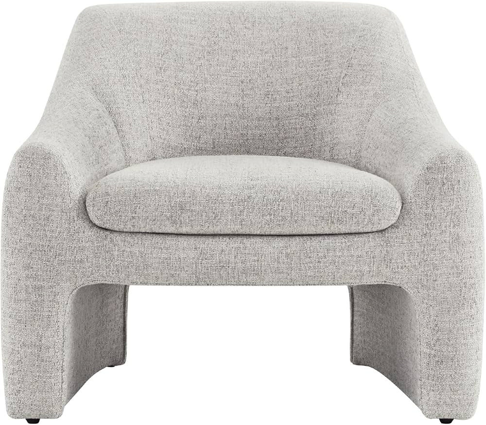 Modern Style Accent Chair Upholstered Cozy Armchair for Living Room Bedroom Office, 35''W, Light ... | Amazon (US)