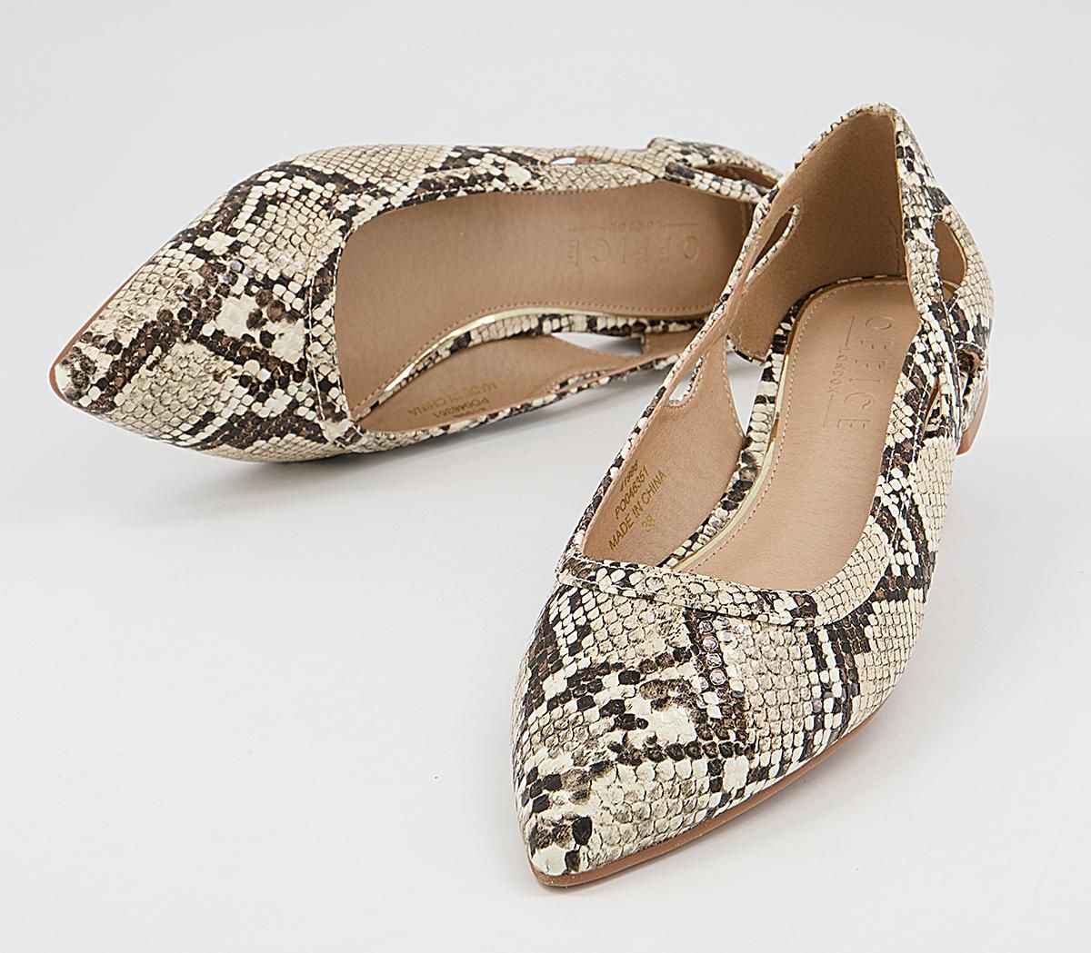 Office
								Fading Feature Pointed Pumps
								Natural Snake | OFFICE London (UK)