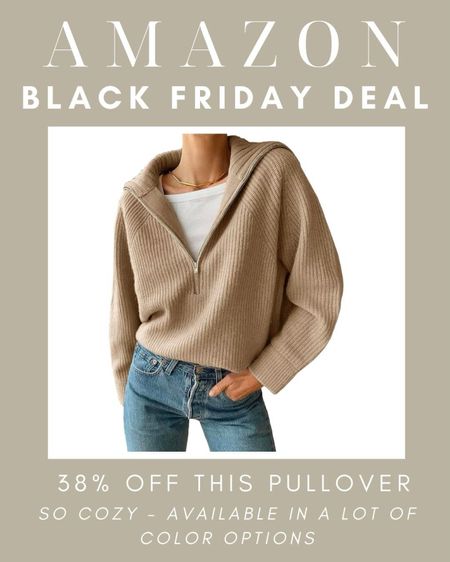 Love this half-zip pullover sweater! So comfortable and comes in a lot of great colors. Grab this one at 38% off. 

Half zip sweater, fall sweater, winter sweater, Amazon finds, Amazon sweater, Black Friday deals, Amazon finds, fall outfit, fall style, winter style, sweater weather, gift, gift for herr

#LTKfindsunder50 #LTKstyletip #LTKsalealert