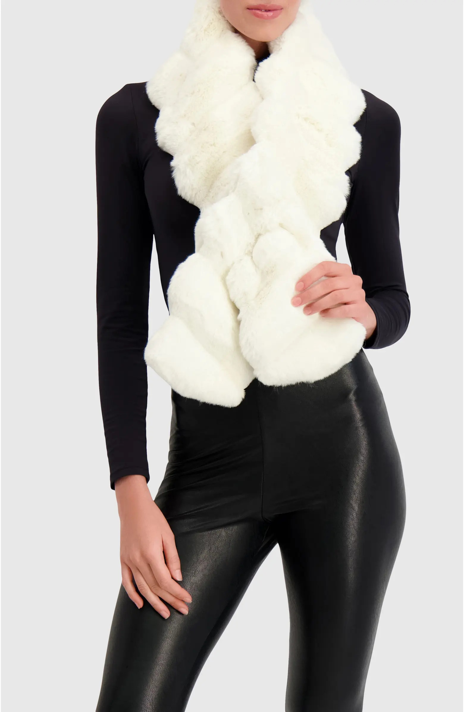 Fur-Free Chinchilla (Faux Fur) Pull-Through Scarf | Nordstrom
