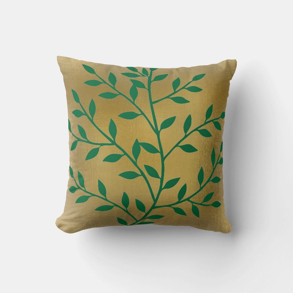 Green leaves green tree go green on gold | Zazzle