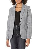 dollhouse Women's Fitted Blazer, Grey Blue Plaid, Large | Amazon (US)