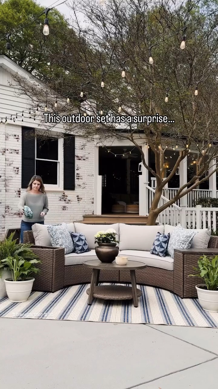 
We really needed some backyard toy storage where our kids can easily access them, and this is doing the job beautifully! 

The curved shape looks designer, but I found it for under $800 per set. 

#patiofurniture #backyardfurniture #outdoorfurnituredesign #outdoorstorage #backyardideas

#LTKSeasonal