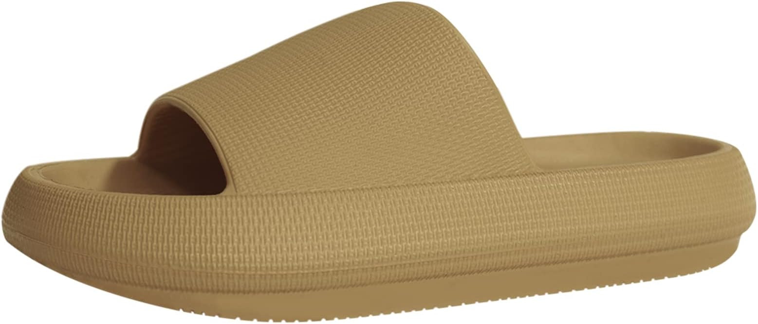 EQUICK Cloud Pillow Slide Slippers for Women and Men Shower Bathroom Sandals Open Toe Soft Cushio... | Amazon (US)