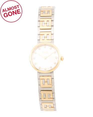 Women's Swiss Made Forever Two Tone 19mm Bracelet Watch | TJ Maxx