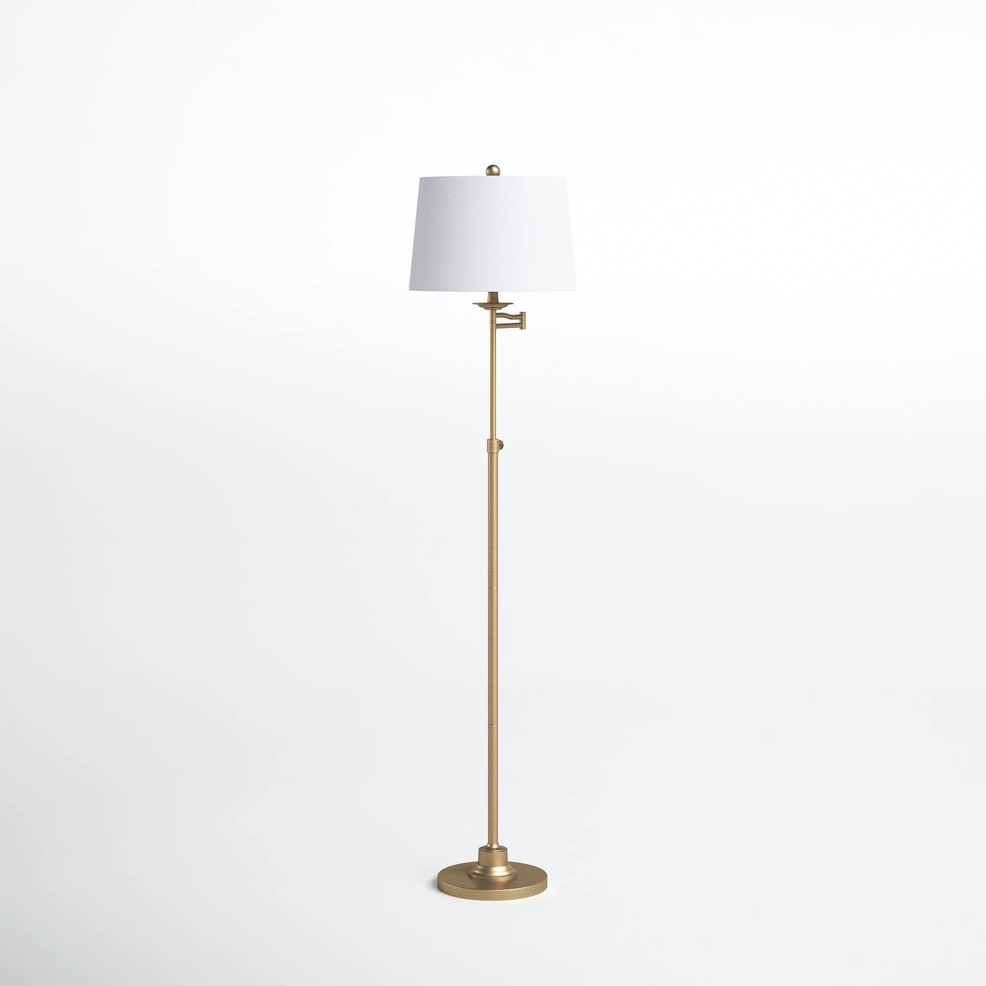 Rosalie 64.25'' Gold Swing Arm Floor Lamp | Wayfair North America