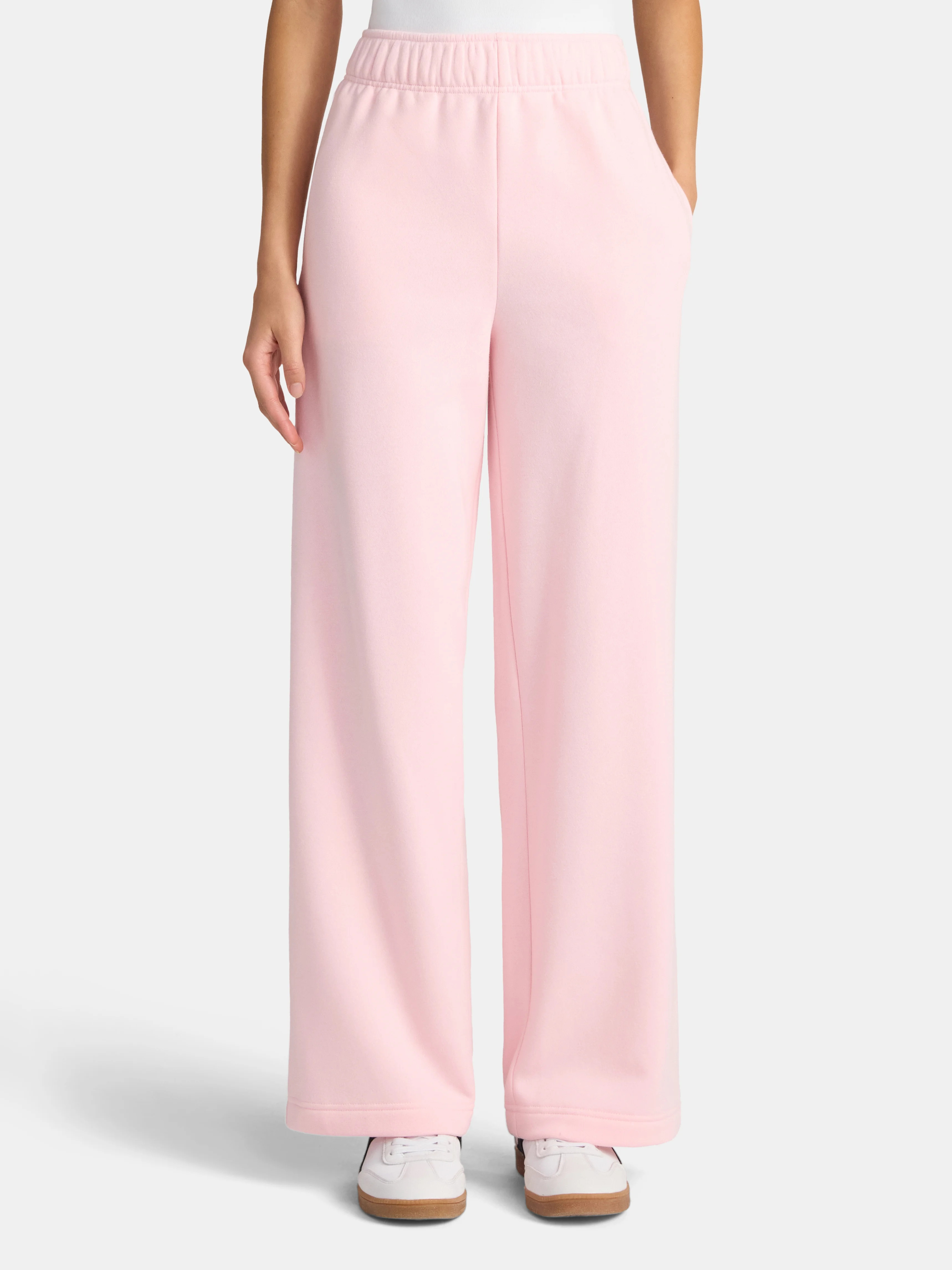 No Boundaries Soft Fleece Wide Leg Pants, 30” Inseam, 1 or 2-Pack, Women’s | Walmart (US)