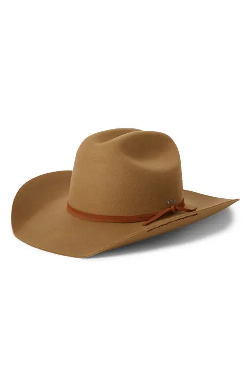 Brixton Laredo Wool Felt Cowboy Hat in Antique Bronze at Nordstrom, Size Small | Nordstrom