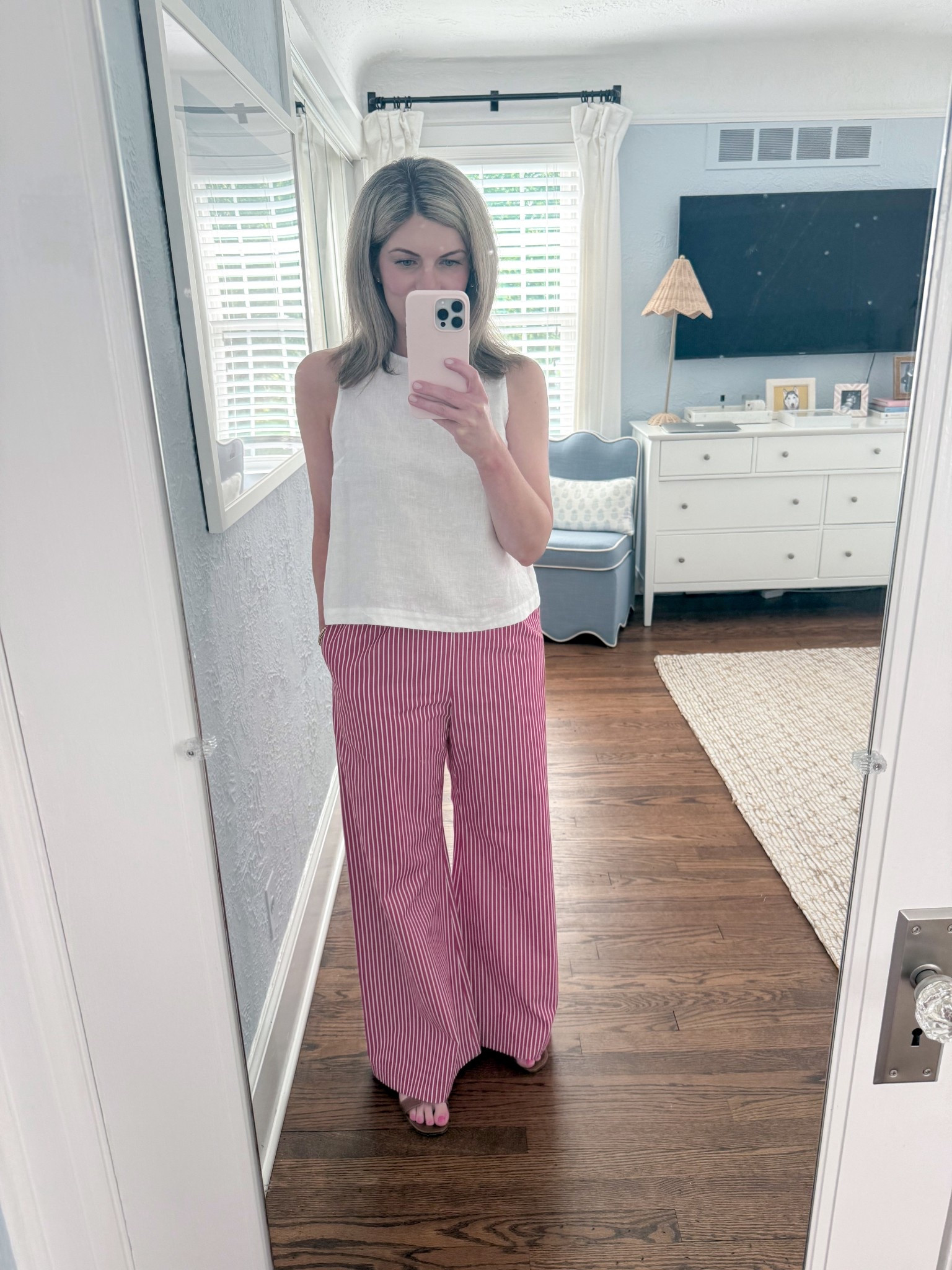 Striped cotton pant on sale!  

#LTKFindsUnder100 #LTKStyleTip