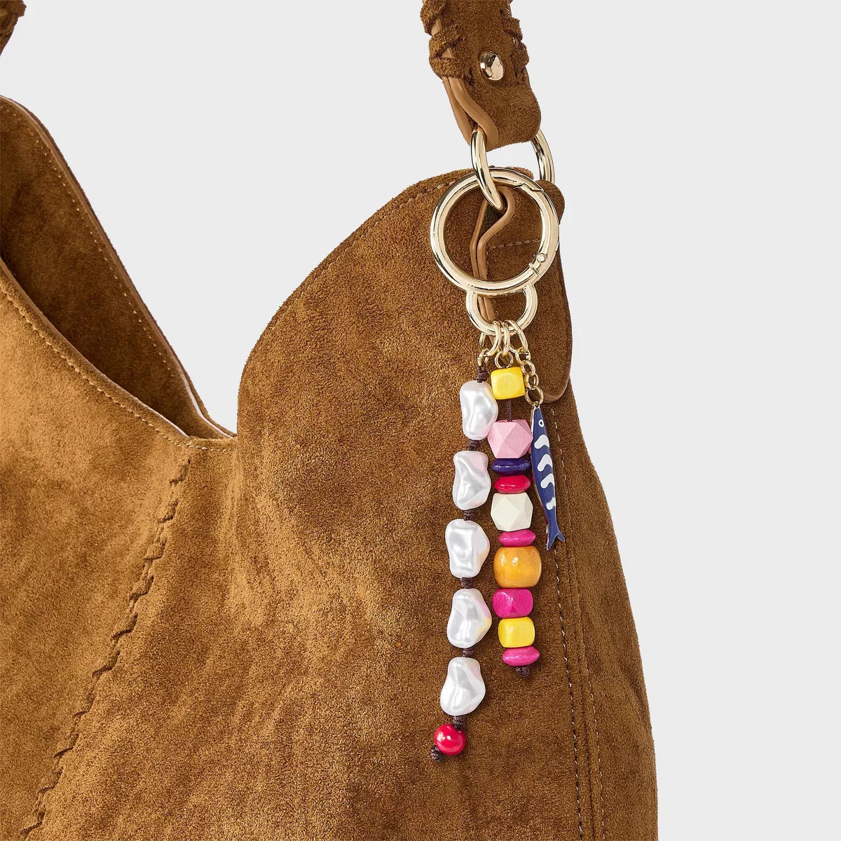 Pearl & Bead Fish Dangle Bag Charm - Universal Thread\u2122 Multi | Target