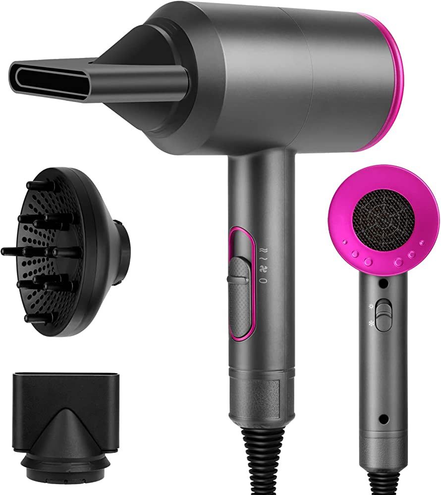 Lostrain Hair Dryer, 1800W Blow Dryer Negative Ion Professional Quick Drying Powerful Hairdryer w... | Amazon (CA)