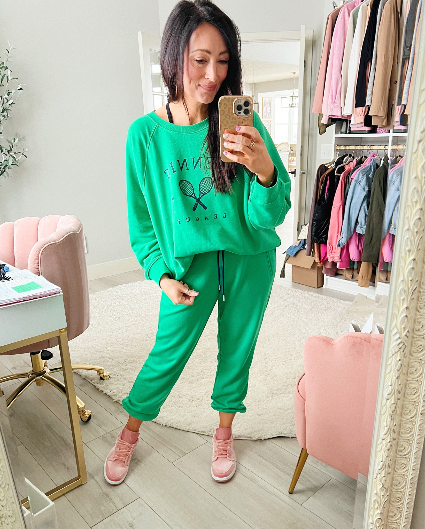 Comfiest Loft set - both pieces are true to size 
• this is a large top & it’s huge 😂 Could have done a medium or small 
• medium joggers for a loose fit 

#LTKSale #LTKsalealert #LTKunder50