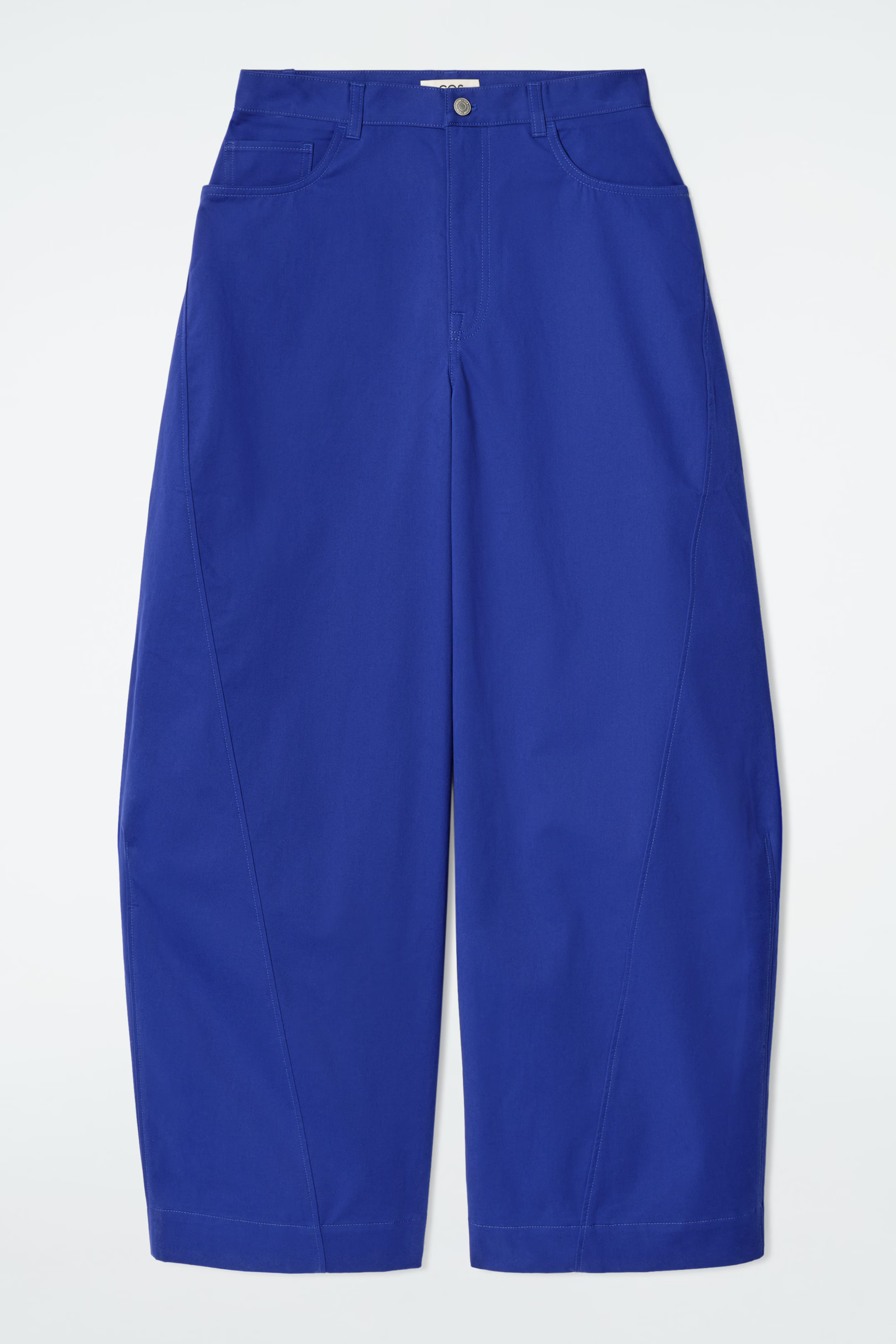 DECONSTRUCTED COTTON BARREL-LEG PANTS - BLUE | COS | COS (AU)