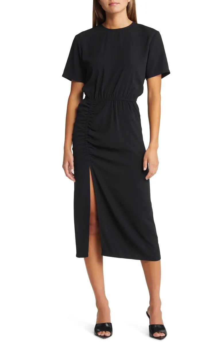 Ruched Detail Midi Dress | Nordstrom