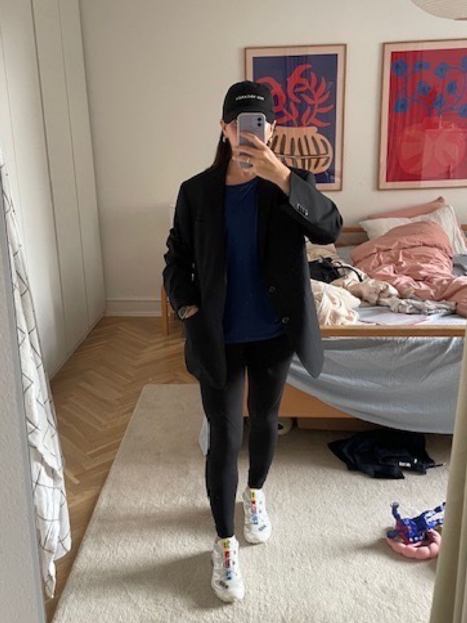 All black outfit, Salomon trainers, black cap, blazer, gym leggings, comfy casual outfit, transitional style, autumnal fashion, neutrals, monochrome outfit 

#LTKSeasonal #LTKeurope #LTKstyletip