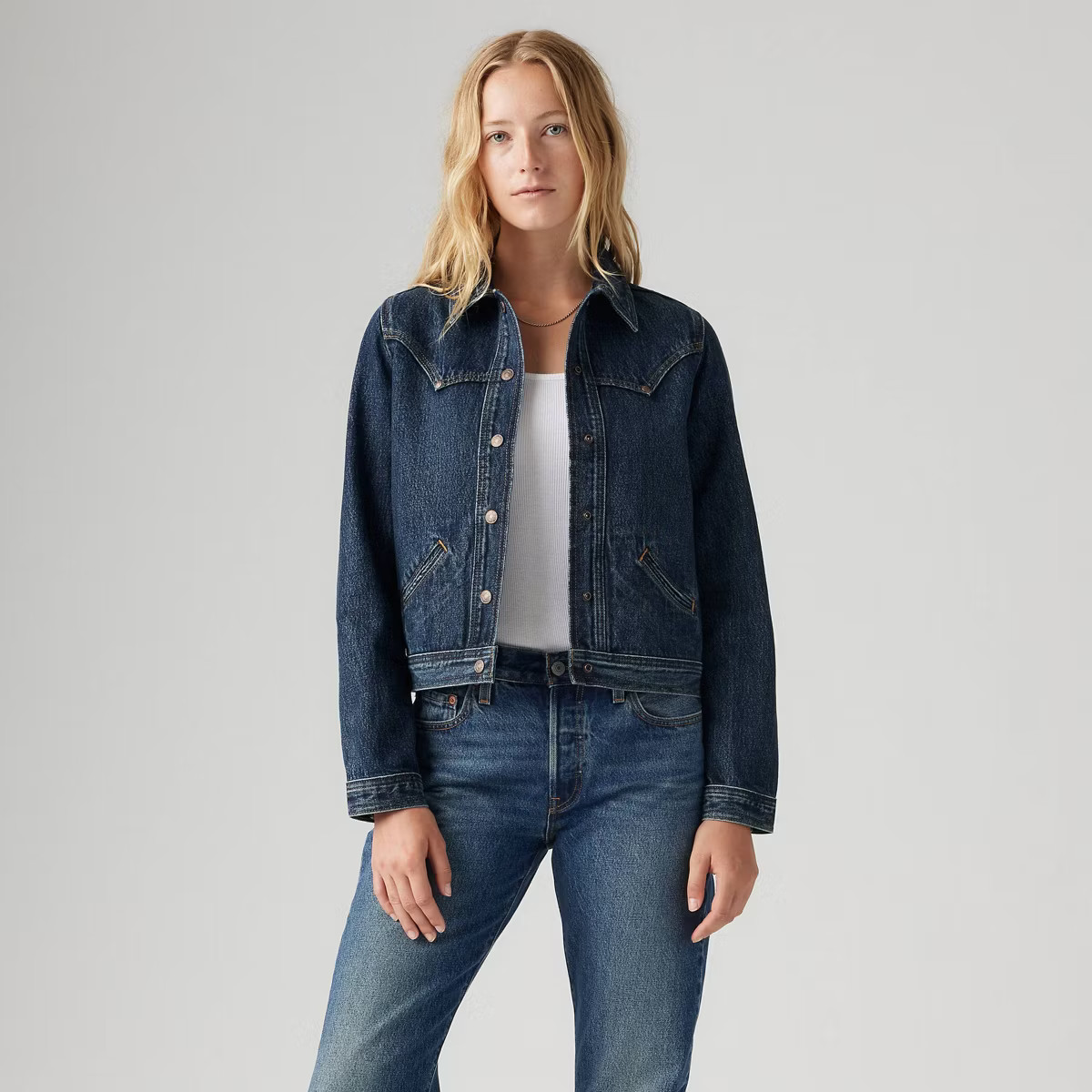 Levi's® Women's Original Trucker Riveted Jacket - Silver Lode | Target