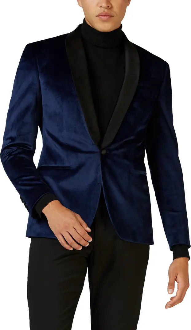 Deluxe Deep Blue Velvet Dinner Jacket | Nordstrom