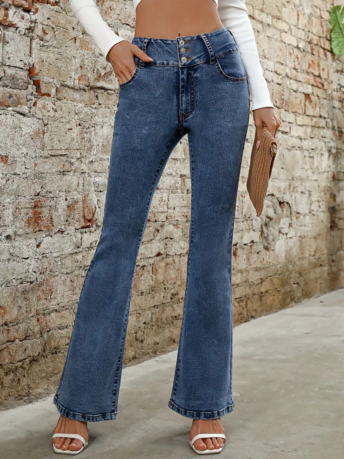 Bootcut Jeans with Pockets XS | Casual Chic Boutique