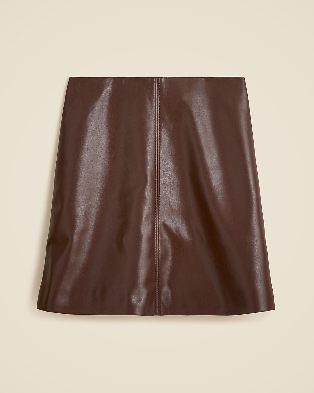 Seamed A-line skirt in faux leather | J. Crew US