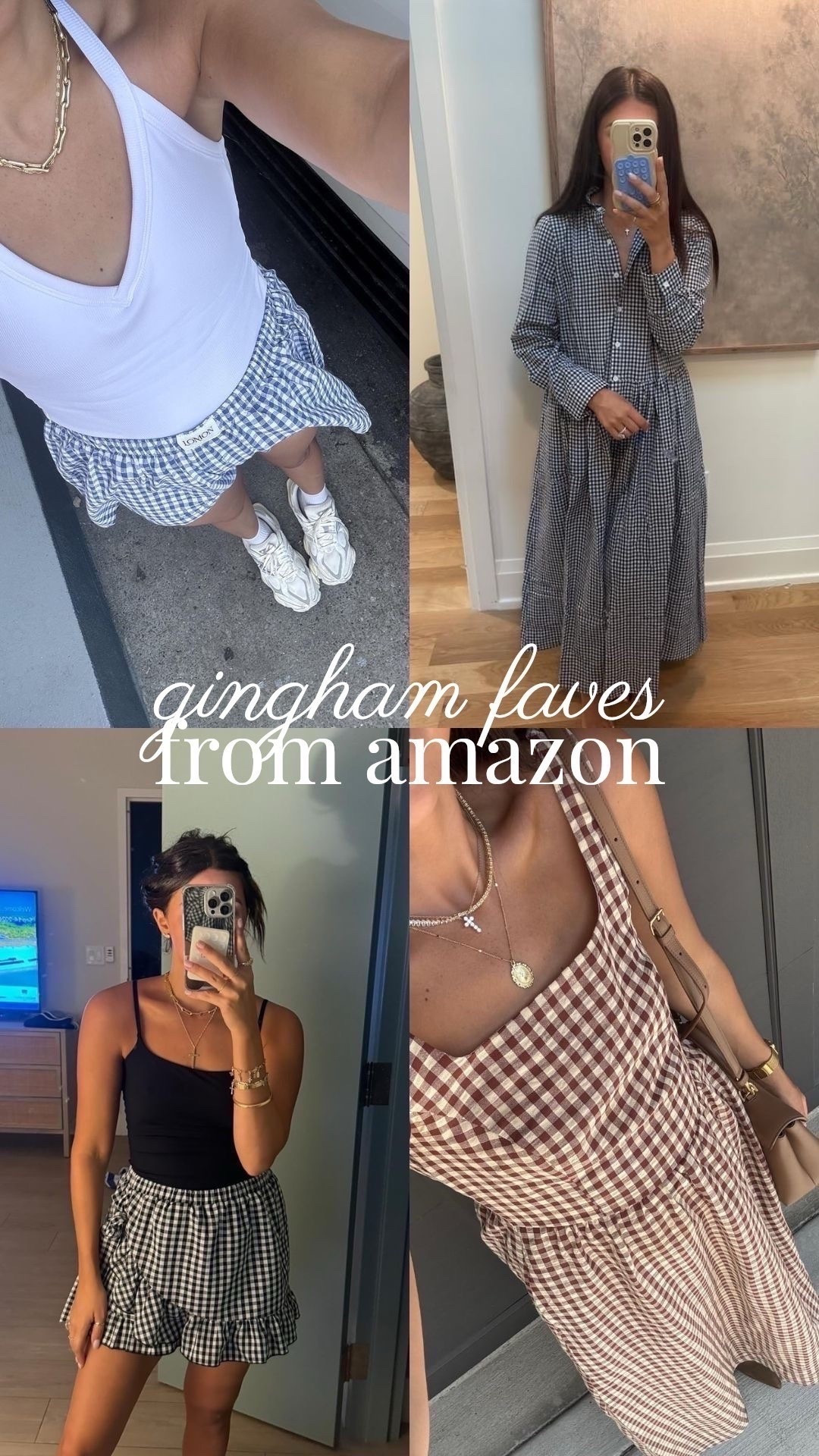 Gingham Outfits from Amazon!! Wearing a medium in everything, I sized up to a large in the blue gingham shorts for an oversized look!

fall fashion, watchnow, new arrivals, amazon fashion, finds under 50, matching set, casual outfit, date night outfit, dede raad 

#LTKStyleTip #LTKFindsUnder50 #LTKFindsUnder100