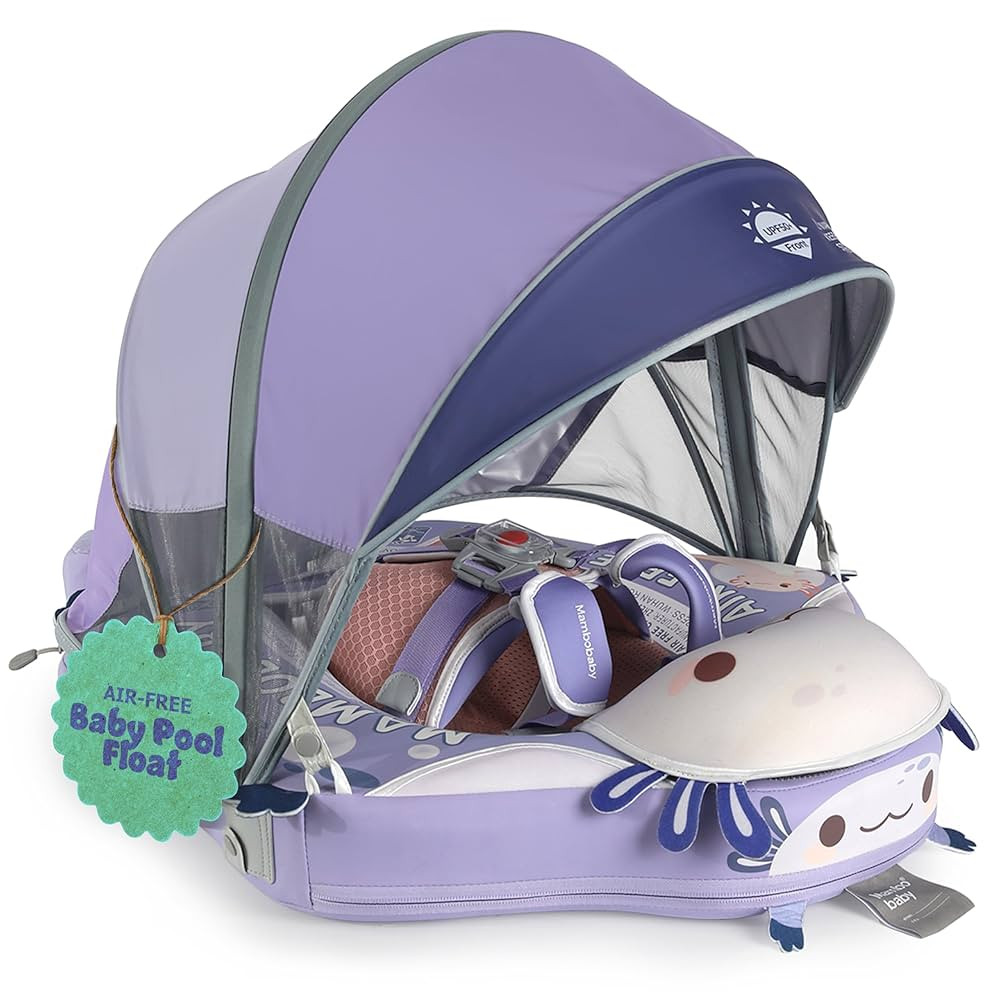 MAMBOBABYFLOAT Sunny Navigator Baby Pool Float with Canopy — Safe, Comfortable, Adjustable Axol... | Amazon (US)