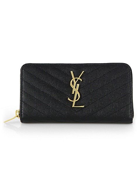 Monogram Matelassé Leather Zip-Around Wallet | Saks Fifth Avenue