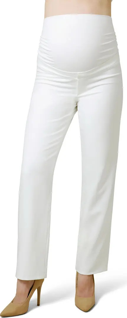 Tiffany Rose Remi Straight Leg Crepe Twill Maternity Pants | Nordstrom | Nordstrom