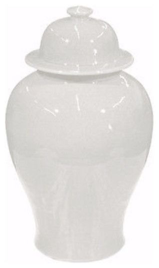 https://www.houzz.com/product/85945661-white-color-porcelain-temple-jar-18-contemporary-decorative-j | Houzz 