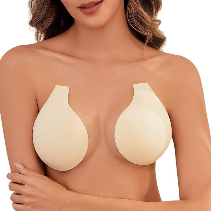 Sticky Bra for Women Invisible Stick On Bra Strapless Backless Sticky Push Up Bra Skin Friendly B... | Amazon (UK)