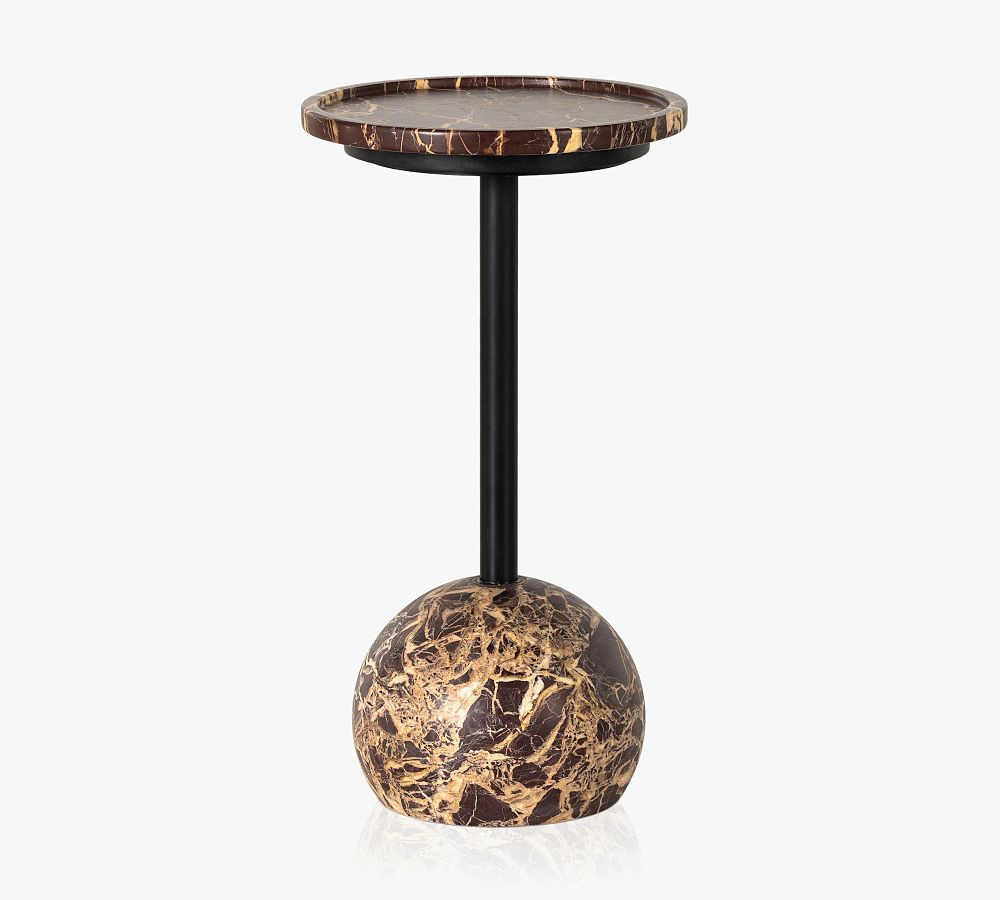 Brunswick Round Marble Accent Table (10") | Pottery Barn (US)