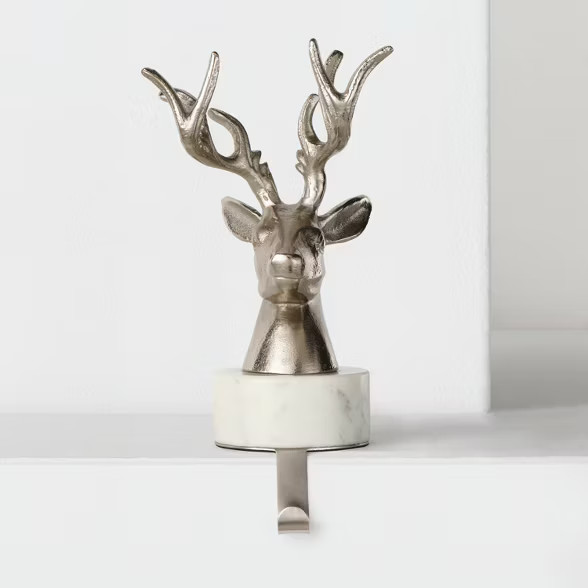 Stocking Holder Silver Marble Deer - Wondershop™ | Target