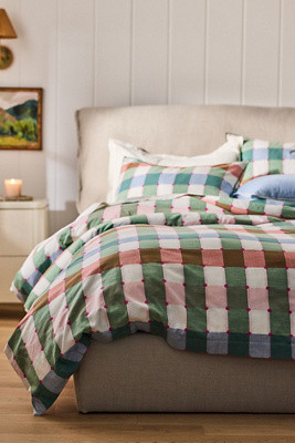 Willow Cotton Yarn Dyed Plaid Duvet Cover | Anthropologie (US)