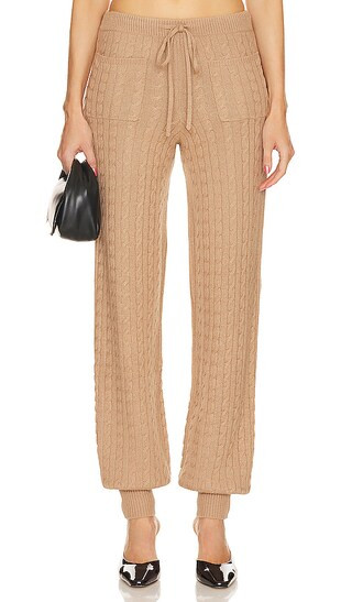 Taiki Cable Pants in Cinnamon | Revolve Clothing (Global)