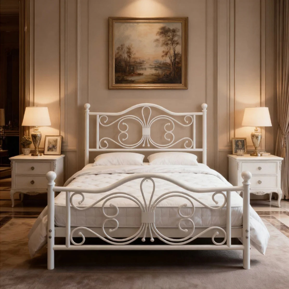 Queen Metal Platform Bed with Butterfly-Style Headboard and Footboard, Under-Bed Storage, Easy As... | Wayfair North America