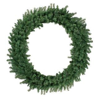 5 ft. Unlit Canadian Pine Artificial Christmas Wreath | The Home Depot