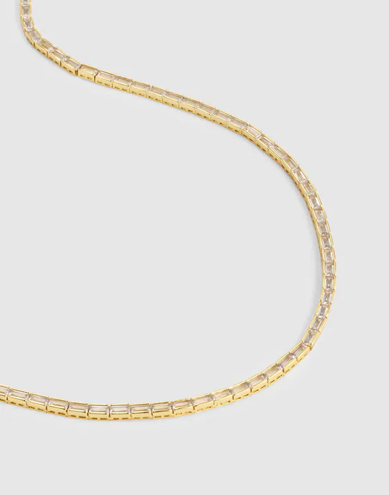 The Tennis Collection Baguette Crystal Necklace | Madewell | Madewell